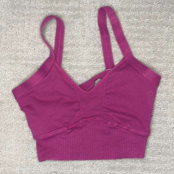 Free People Other - FREE PEOPLE | NWOT Good Karma Scoop Neck Bra in Berry/Magenta *